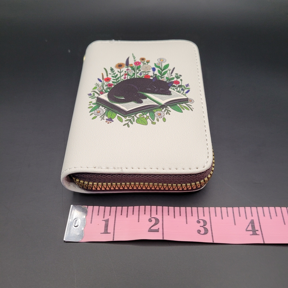 Sleeping Cat Bookworm Zipper Wallet - Picture 6 of 6